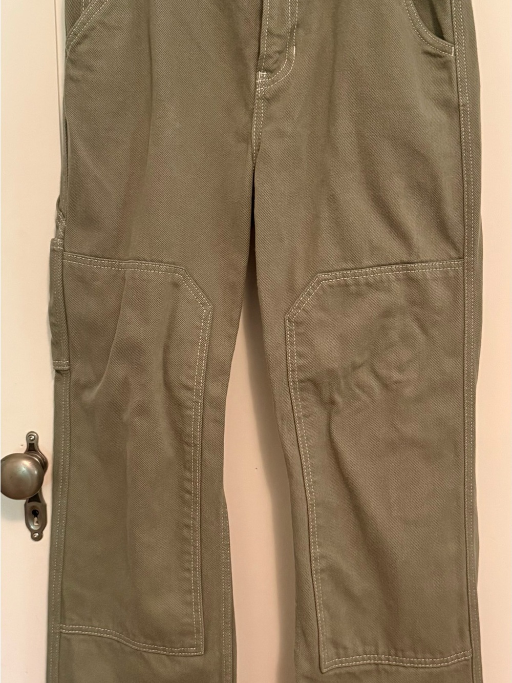 Reformation Workwear Pants in Olive Green
